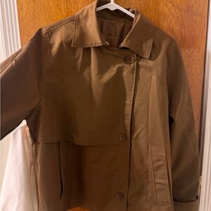 Cicy Bell Women's Tan Cropped Trench Coat